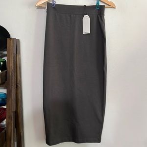 Universal Standard Grey Danube Jersey Midi Skirt